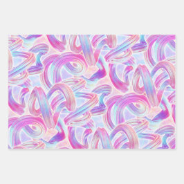 eurobeat holorave - rosa und blau: geschenkpapier set