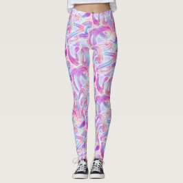 eurobeat holorave - rosa und blau: leggings