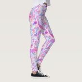 eurobeat holorave - rosa und blau: leggings (Rechts)