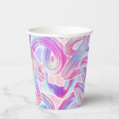 eurobeat holorave - rosa und blau: pappbecher (Rechts)