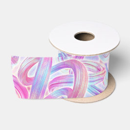eurobeat holorave - rosa und blau: satinband