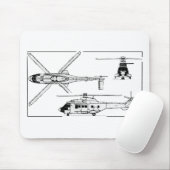 Eurocopter-Super-Puma-SA-33 Mousepad (Mit Mouse)