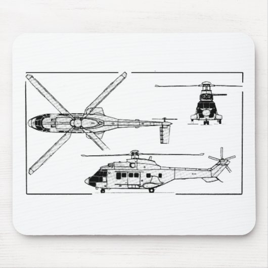 Eurocopter-Super-Puma-SA-33 Mousepad (Vorne)