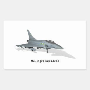 Eurofighter Taifun-Nr. 3 Sqn Rechteckiger Aufkleber