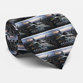 Eurofighter Typhoon Fighter Jet Krawatte (Gerollt)