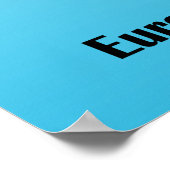 Eurofighter Typhoon im blauen Hintergrund Poster (Ecke)