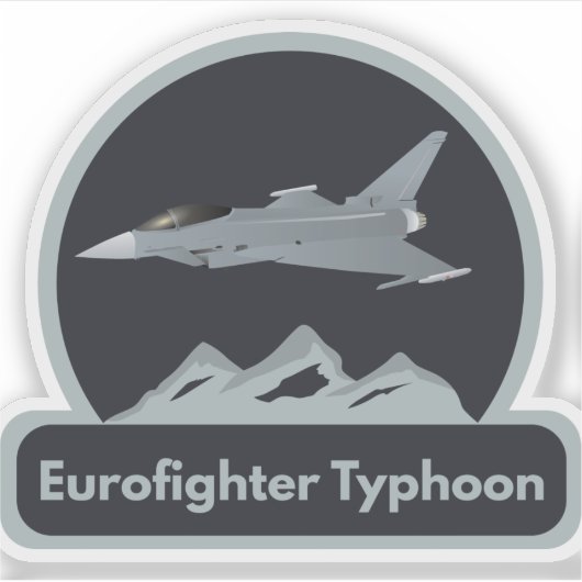 Eurofighter Typhoon Jet Fighter Aufkleber (Vorderseite)