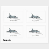 Eurofighter Typhoon Nr. 3 Sqn Rechteckiger Aufkleber (Blatt)