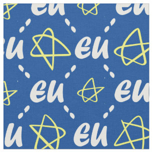 Euroflagge - Blaue gelbe Sterne Abstractio Stoff