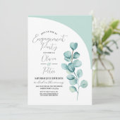 Eurokalyptus-Blätter mit Beteiligung Einladung (Stehend Vorderseite)