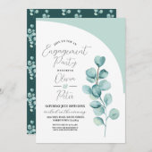 Eurokalyptus-Blätter mit Beteiligung Einladung (Vorne/Hinten)