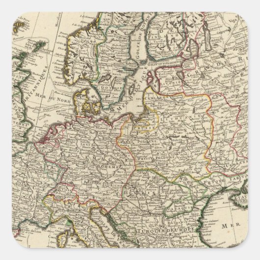 Europa 11 quadratischer aufkleber (Vorderseite)