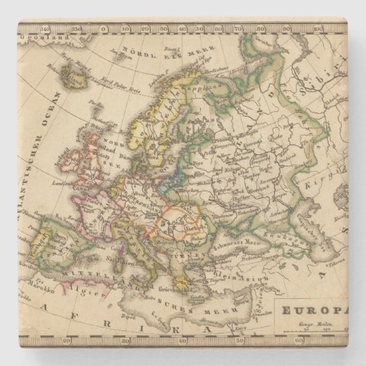 Europa 12 steinuntersetzer (Vorderseite)