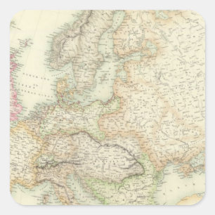 Europa 14 quadratischer aufkleber