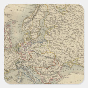 Europa 15 quadratischer aufkleber