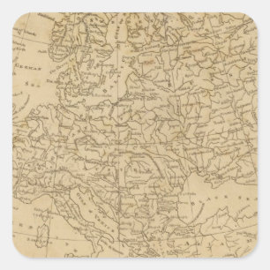 Europa 18 quadratischer aufkleber