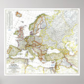 " Europa: 1949 - Und der Nahe Osten Karte Poster (Vorne)