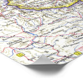 " Europa: 1965/heute - Karte der Alpenländer ... Poster (Ecke)