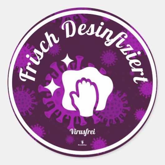 " Europa: 2020 - Frisch Desinfiziert ... Runder Aufkleber (Vorderseite)