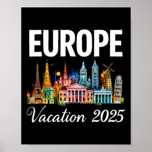 Europa 2025 Urlaub Souvenir Reise Sommer Reise F Poster
