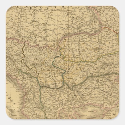 Europa 23 quadratischer aufkleber (Vorderseite)