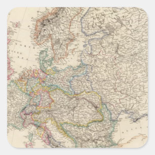 Europa 27 quadratischer aufkleber