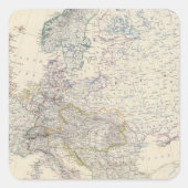 Europa 2 quadratischer aufkleber (Vorderseite)