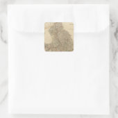 Europa 36 quadratischer aufkleber (Tasche)