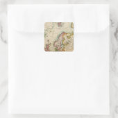 Europa 3 quadratischer aufkleber (Tasche)
