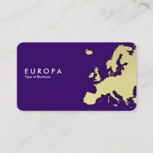 EUROPA - 3d-Gold-Effekt - Tief Lila Visitenkarte