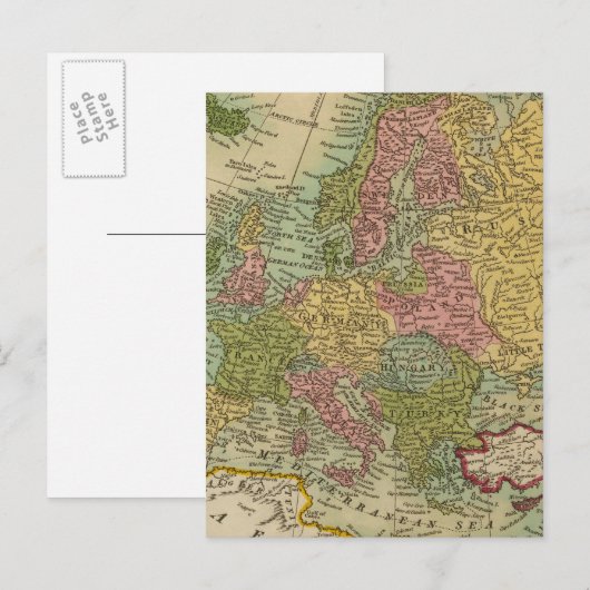 Europa 4 postkarte (Vorne/Hinten)