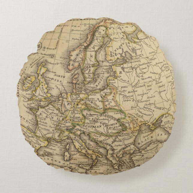 Europa 6 rundes kissen (Vorderseite)