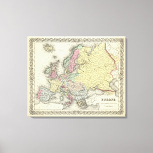 Europa 7 leinwanddruck