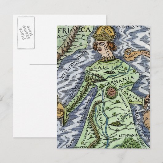 EUROPA ALS KIND, 1588 POSTKARTE (Vorne/Hinten)