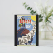 Europa als Nächstes Postkarte (Stehend Vorderseite)