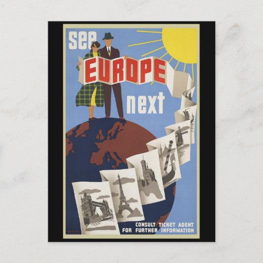 Europa als Nächstes Postkarte (Vorderseite)