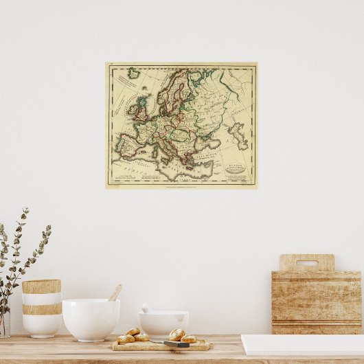 Europa alt, modern poster (Küche)