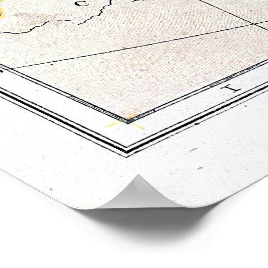 Europa am Tod Charles des Großen: 814 n.Chr. Poster (Ecke)