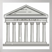 Europa antiker römischer Pantheon-Tempel WorldLand Poster (Vorne)