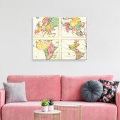 Europa, Asien, Afrika, Amerika Leinwanddruck (Insitu (Wohnzimmer))