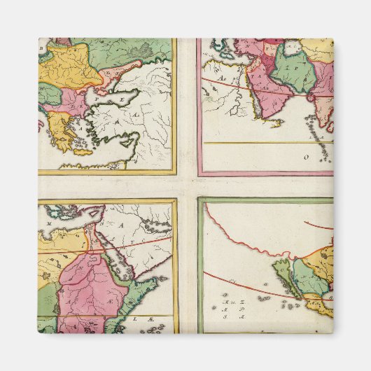 Europa, Asien, Afrika, Amerika Magnet (Vorne)