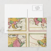 Europa, Asien, Afrika, Amerika Postkarte (Vorne/Hinten)