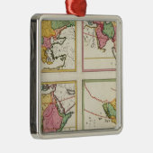 Europa, Asien, Afrika, Amerika Silbernes Ornament (Rechts)