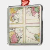 Europa, Asien, Afrika, Amerika Silbernes Ornament (Links)