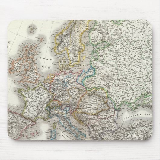 Europa Atlas Karte Mousepad (Vorne)