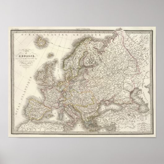 "Europa Atlas Map" Poster (Vorne)