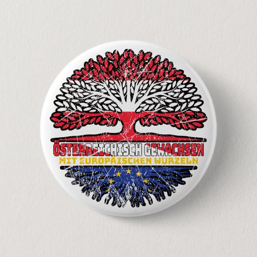 Europa Auerisch Österreichisch Österreich Baum Button (Vorderseite)