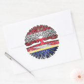 Europa Auerisch Österreichisch Österreich Baum Runder Aufkleber (Umschlag)