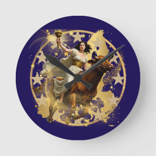 Europa Aurora Runde Wanduhr