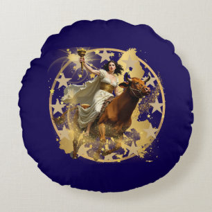 Europa Aurora Rundes Kissen